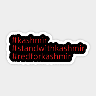 #kashmir, #standwithkashmir, #redforkashmir - Help Kashmiri Sticker